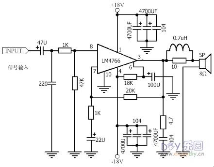 LM4766装40W+40W功率放大器功放
