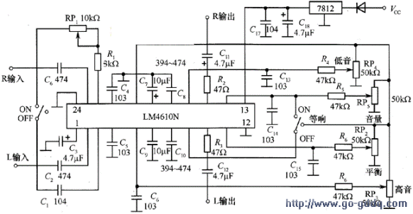 LM4610N/LM4610鼰Ӧ ǰ·ͼ