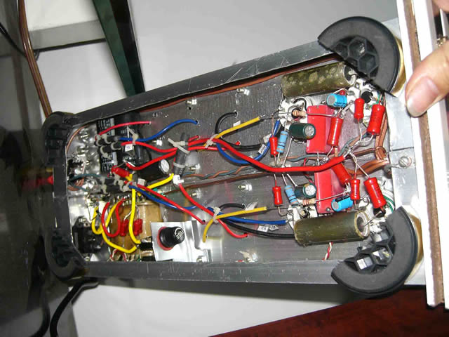 我昨天做好的6sj7+6v6(6P3P)电子管单端胆机