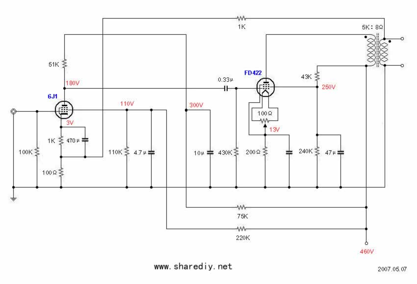 五一假期,我也做了个6j1+FD422单端胆机凑凑热闹