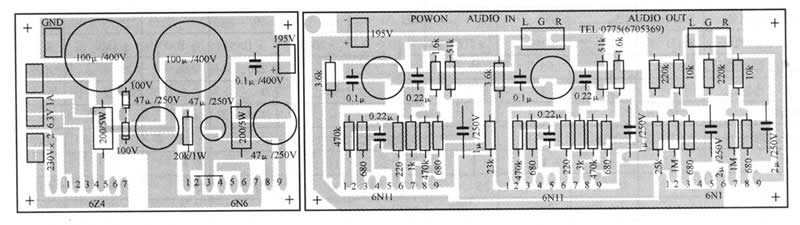 用6n11+6n1电子管制作的胆前级放大器