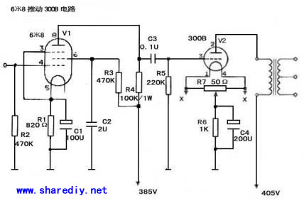 采用不同五极管推动300B单端机音色的差别