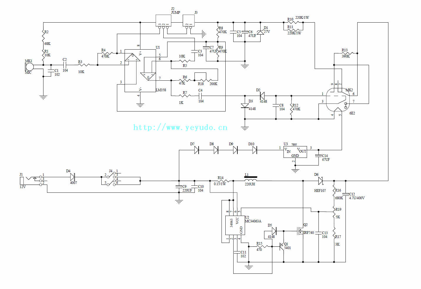 DIY��гָʾ���ӹ�6E2(è��)��ƽָʾ��·