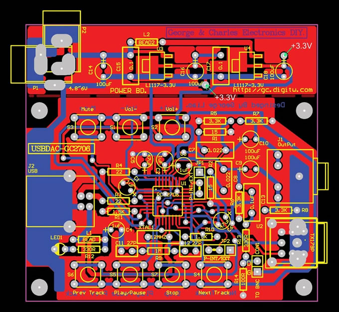 USB DAC解码-PCM2706制作