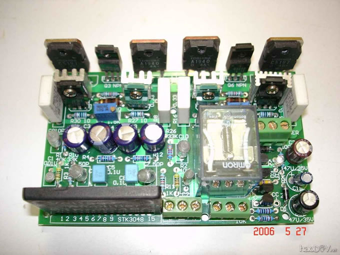 今天再做STK3048推动的微型分立功放!