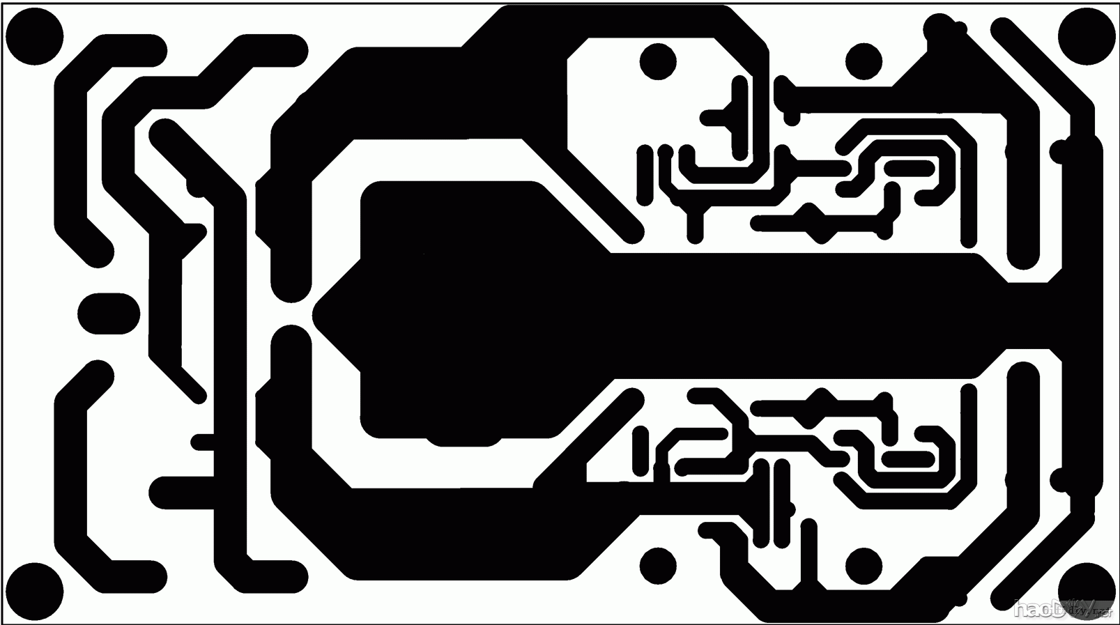 再上一稳压电源电路的PCB图样