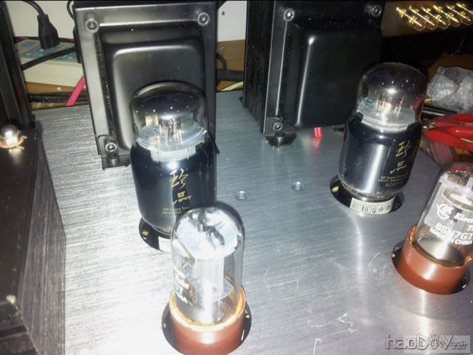 头一次做6sn7+el34单端胆机终于完工了