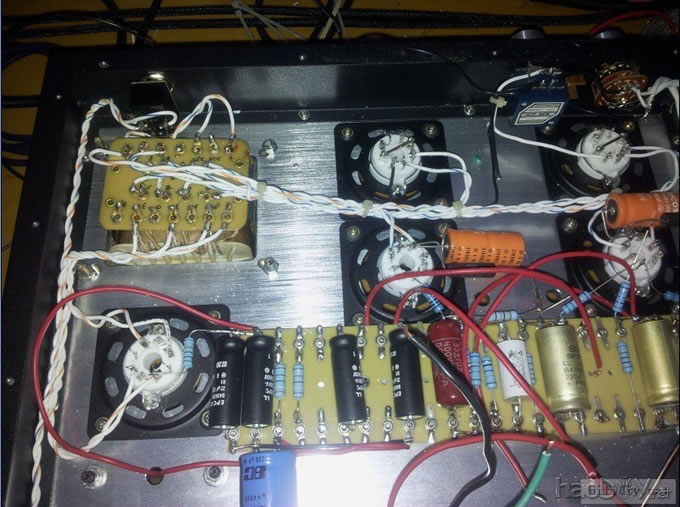 头一次做6sn7+el34单端胆机终于完工了