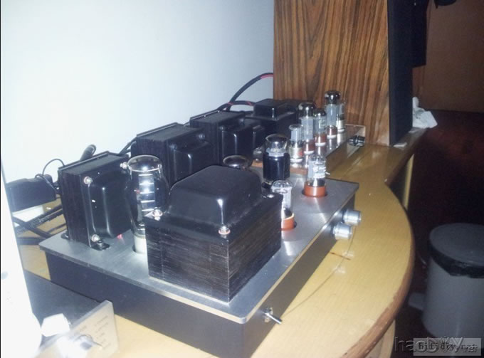 头一次做6sn7+el34单端胆机终于完工了