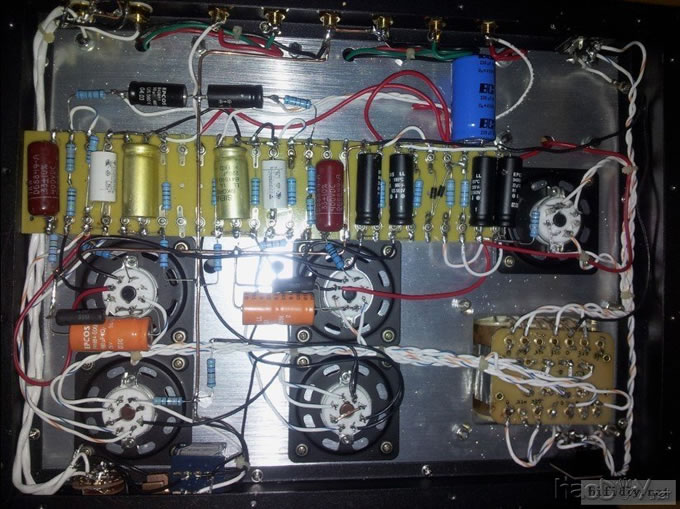 头一次做6sn7+el34单端胆机终于完工了