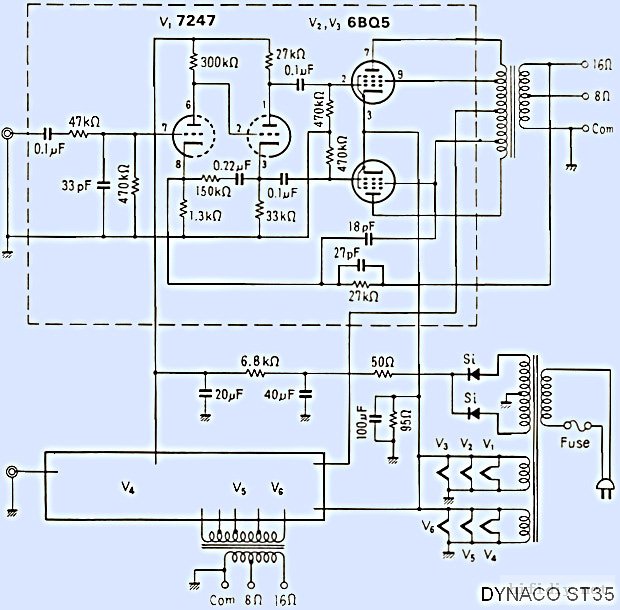 쵨DIYƷDynaco ST35 7247(12DW7)+6BQ5(EL84,6P14)