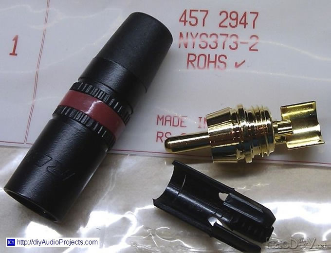 REAN NYS373-2 RCA连接器插头 德国译文:DIY RCA互连电缆屏蔽音频线