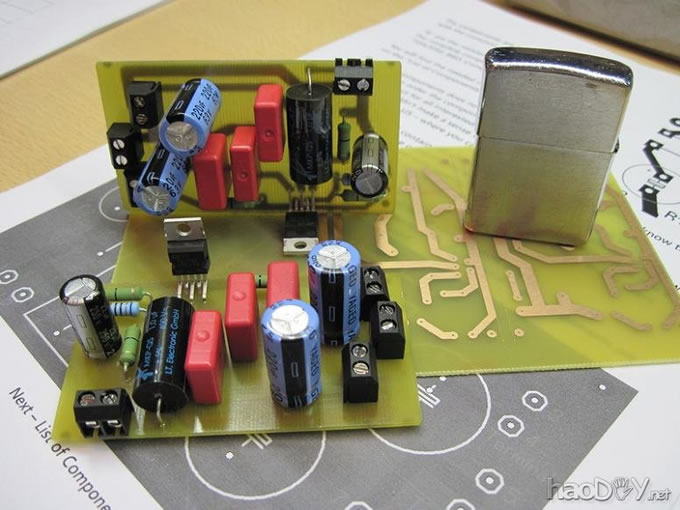 DIY PCB板TDA2050芯片放大器 德国译文:DIY TDA2050 IC的Hi-Fi芯片放大器功放(2)