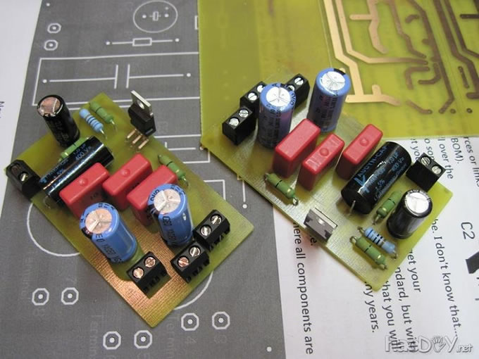 DIY PCB板TDA2050芯片放大器 德国译文:DIY TDA2050 IC的Hi-Fi芯片放大器功放(2)