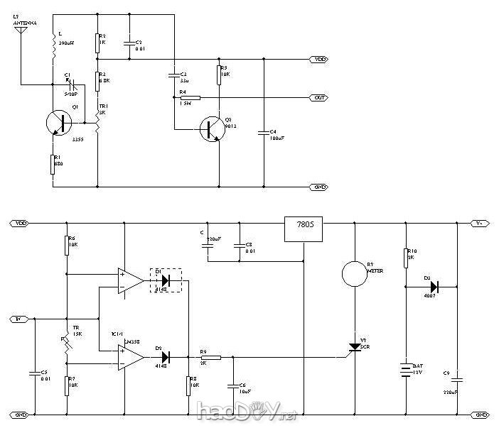 自制微波无线防盗报警器
