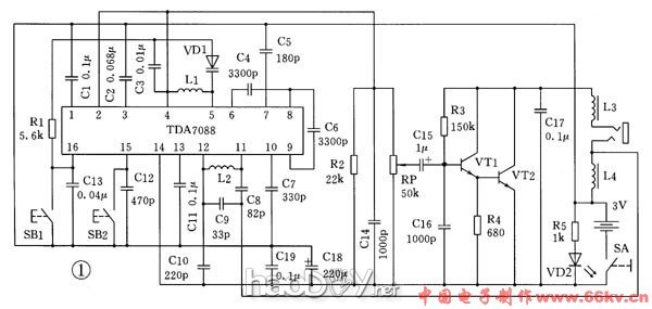 diy调频TDA7088集成电路应用