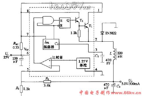自制MC34063降压电路