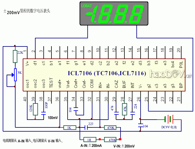 diyֵѹ·ICL7107