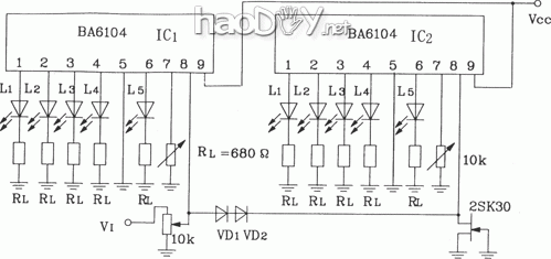 diy2BA6104λLEDƽɵ·ɵ10LEDƽʾ