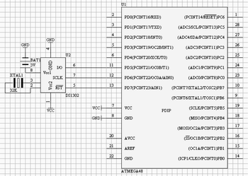 diyATMEGA48与DS1302组成的定时控制系统