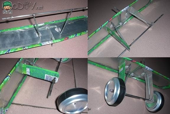 diy易拉罐手工制作螺旋桨小飞机DIY图解