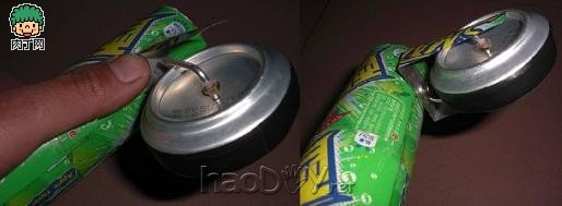 diy易拉罐手工制作螺旋桨小飞机DIY图解