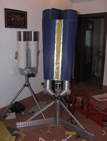 1.jpg 203F1200折射大双筒天文望远镜制造全过程