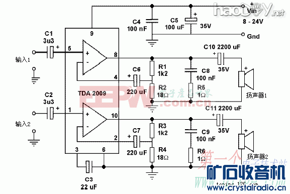 ѧйĤPCB---TDA2009С Ƶ
