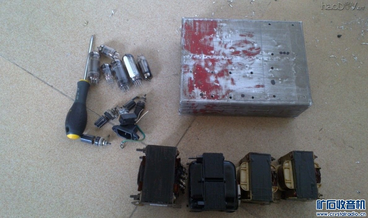 原计划使用的管子和变压器,后来都改了.jpg 6N3 SRPP推6P1电子管 单端胆机功率放大器(2)