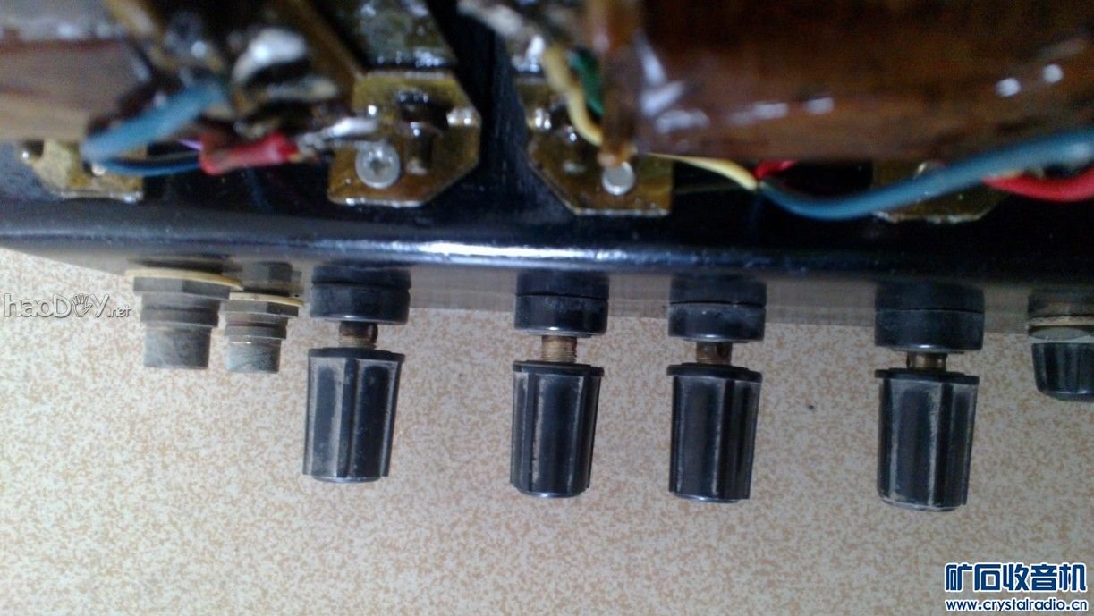 老示波器上的镀银接线柱.jpg 6N3 SRPP推6P1电子管 单端胆机功率放大器(6)