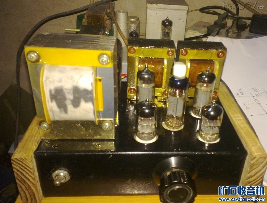 装好后的样子。.jpg 6N3 SRPP推6P1电子管 单端胆机功率放大器(5)