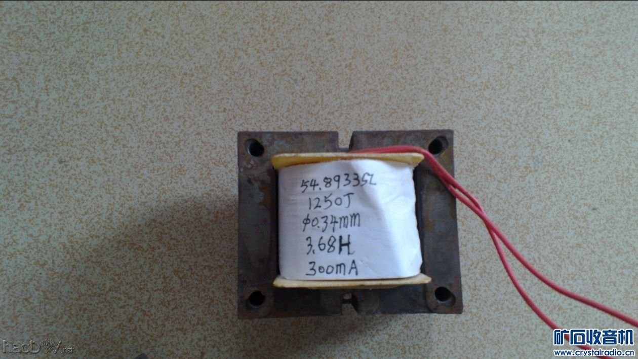 电感装上铁芯后。WE的铁芯.jpg 6N3 SRPP推6P1电子管 单端胆机功率放大器(2)