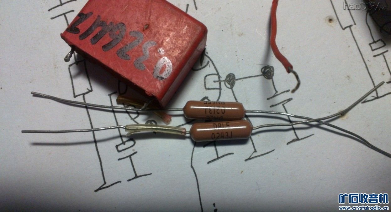 DALE电阻.jpg 6N3 SRPP推6P1电子管 单端胆机功率放大器(5)