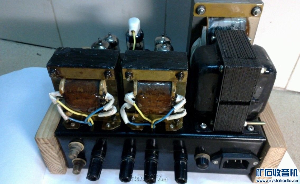 终极版后面.jpg 6N3 SRPP推6P1电子管 单端胆机功率放大器(5)