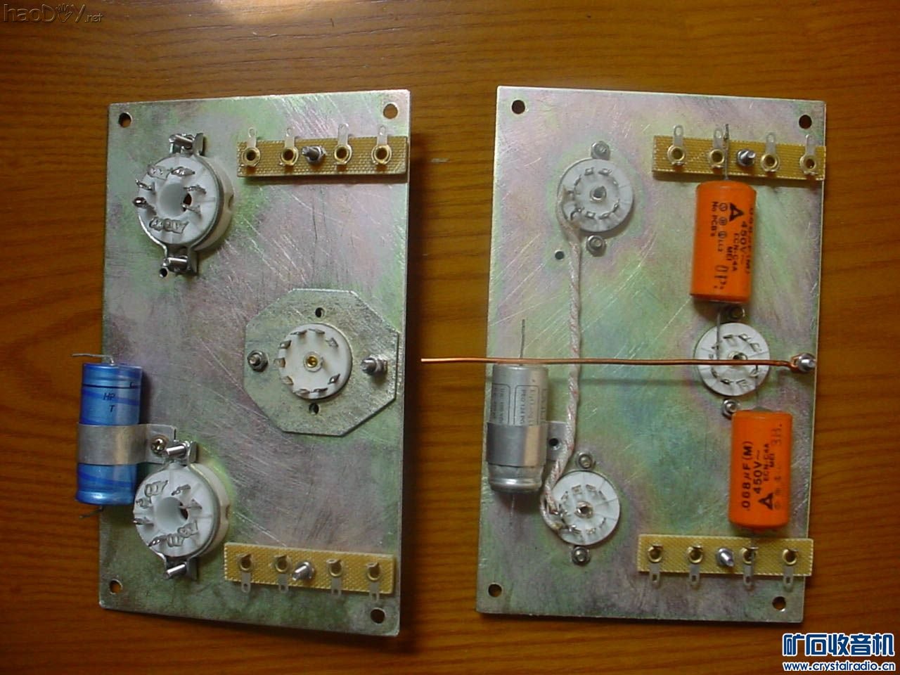 2个底板反面 随便折腾的双底板12ax7+6P6P、6P1电子管单端胆机功放