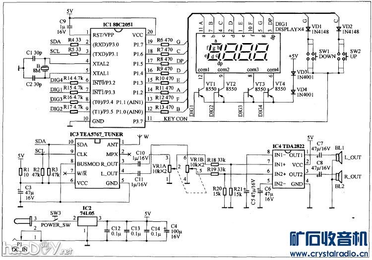 tea5767+12C2052AD FM С