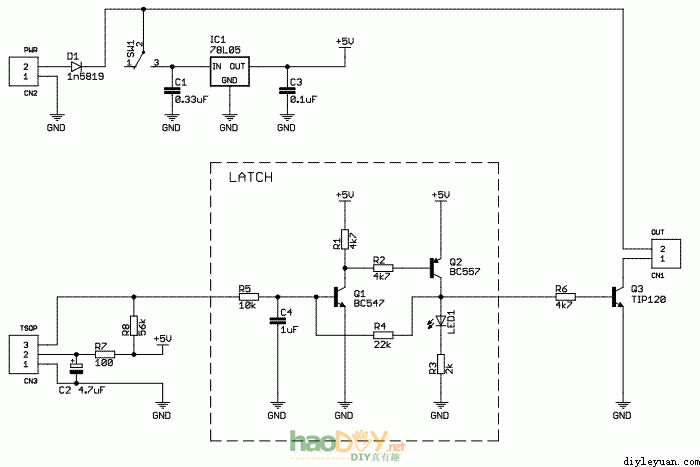 红外线遮挡式报警器的制作