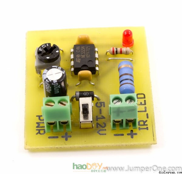 红外线遮挡式报警器的制作