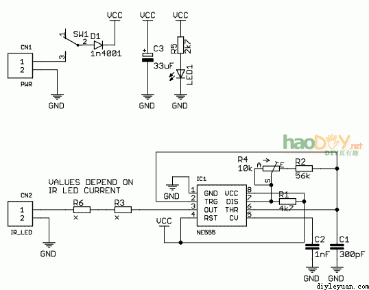 红外线遮挡式报警器的制作