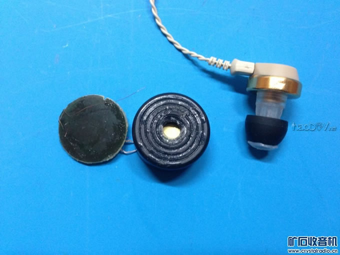 仿蓝牙耳机的一体化超小型矿石收音机