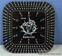 132��LED��ɵ�ģ��ָ��ʽʱ��,