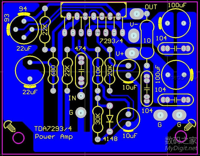 Ѿ TDA7293 LM3886 LM4766/1876 LM1875ŰPCBļ