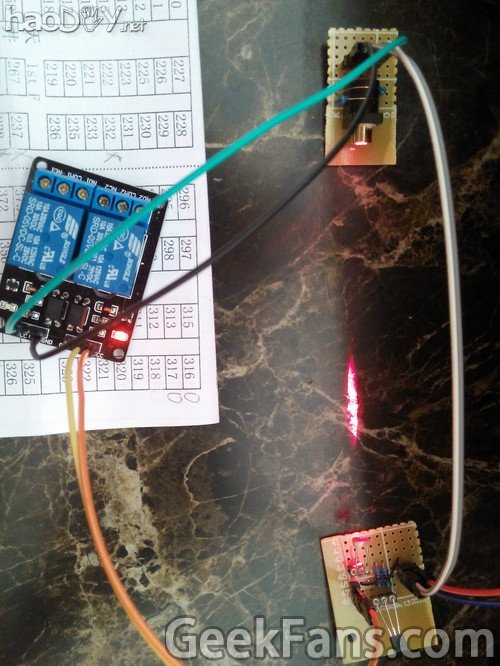 非常简单的激光防盗系统