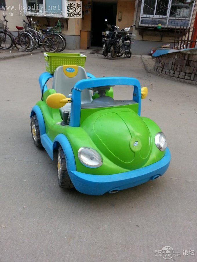点击查看原图 终极改造,儿童电动车,小朋友车技要从小培养~~